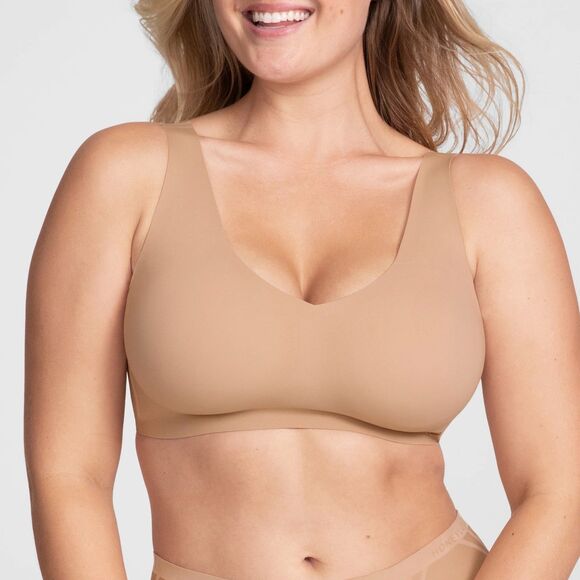 Honeylove V-Neck Bra in Sand Underwire Free Size 1X - Picture 1 of 5